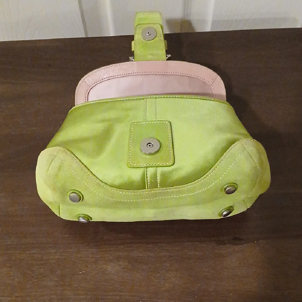 Coach Lime Green Satchel Bag - Picture 6 of 8